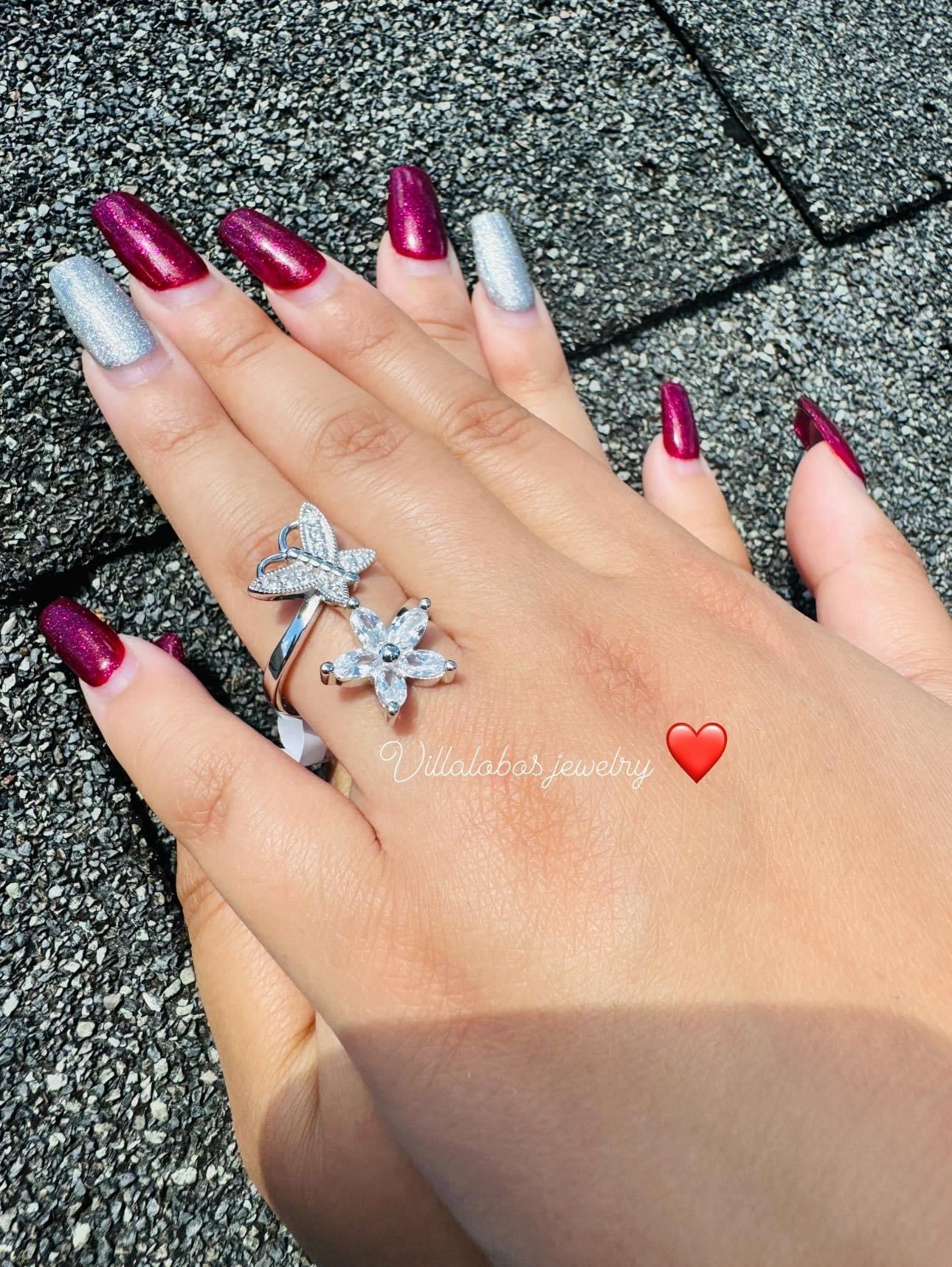 Butterfly+Flower Ring