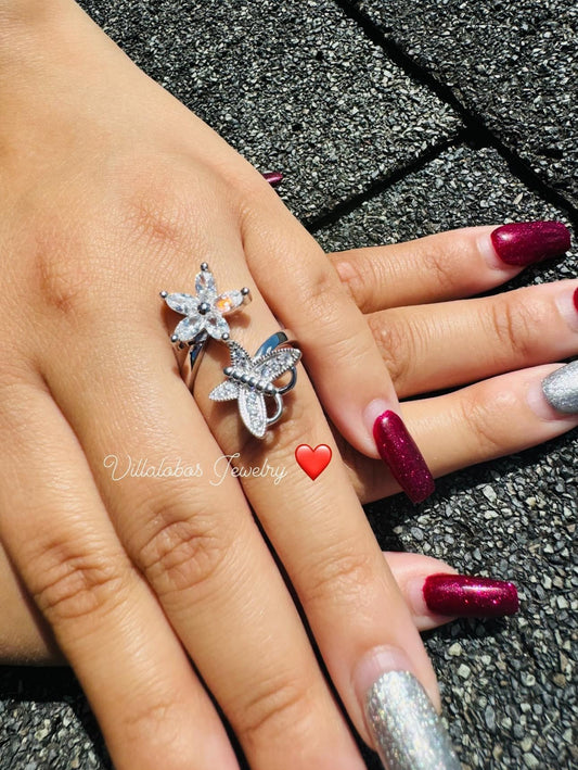 Butterfly+Flower Ring